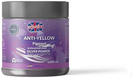 Ronney Silver Power Professional Mask Srebrna Maska Do Włosów Blond Rozjaśnianych I Siwych 1000 ml