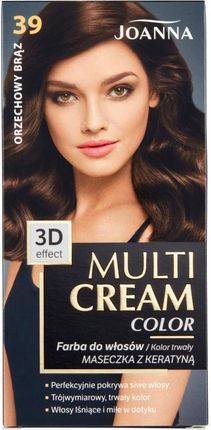 Joanna Multi Cream Color Farba Do Włosów 39 Orzechowy Brąz
