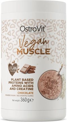 OstroVit Vegan Muscle Odżywka czekoladowa - 360 g
