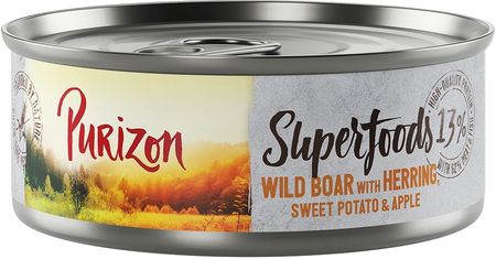 Purizon Superfoods Dzik Ze Śledziem Słodkim Ziemniakiem I Jabłkiem 12X70G