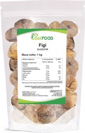 Figi suszone 1kg DeliFOOD >> szybka dostawa - już od 6 zł, zapraszamy! <<