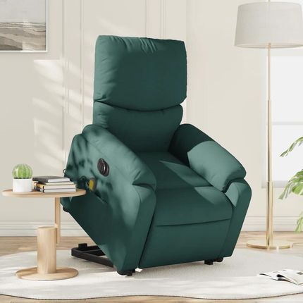 vidaXL Podnoszony Fotel Masujący Elektryczny Rozkładany Zielony 3204866