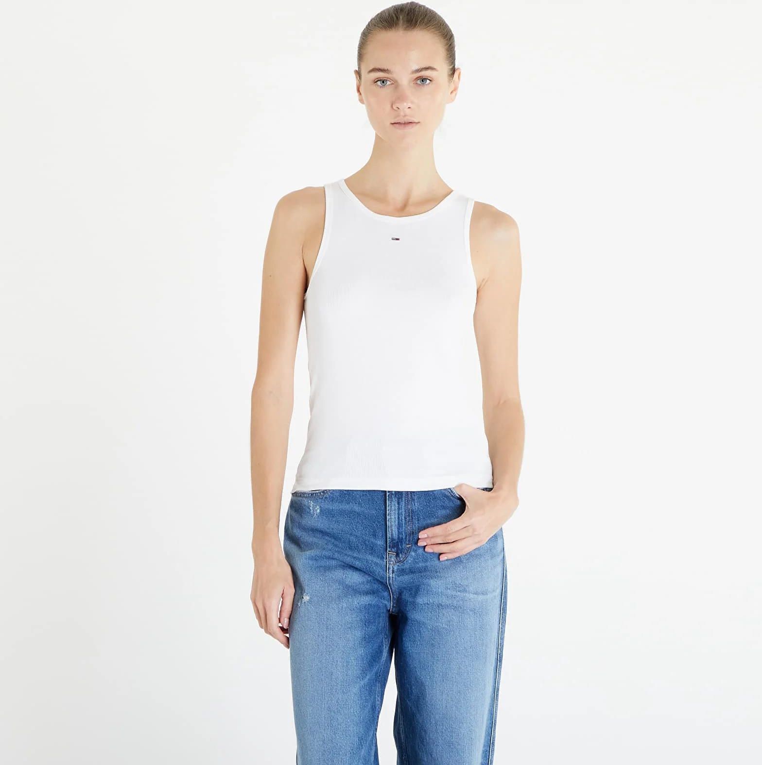 Tommy Jeans Essential Rib Tank White - Ceny i opinie - Ceneo.pl