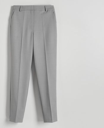 Reserved - Spodnie z prostą nogawką - Szary