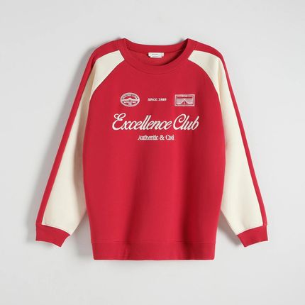 Reserved - Bluza z ozdobnym haftem - Czerwony