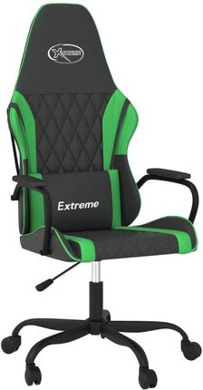 vidaXL Fotel gamingowy, czarno-zielony, sztuczna skóra 3143778