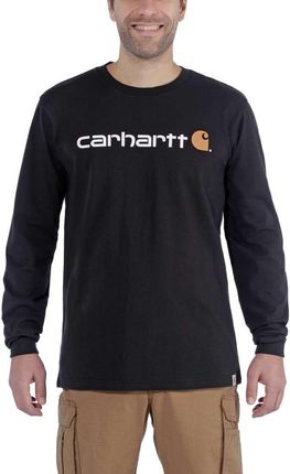 Koszulka męska z długim rękawem Carhartt Relaxed Fit Heavyweight Long-Sleeve Logo Graphic czarny