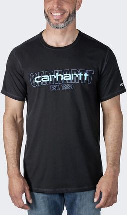 Koszulka męska T-shirt Carhartt Force Midweight Logo Graphic czarny