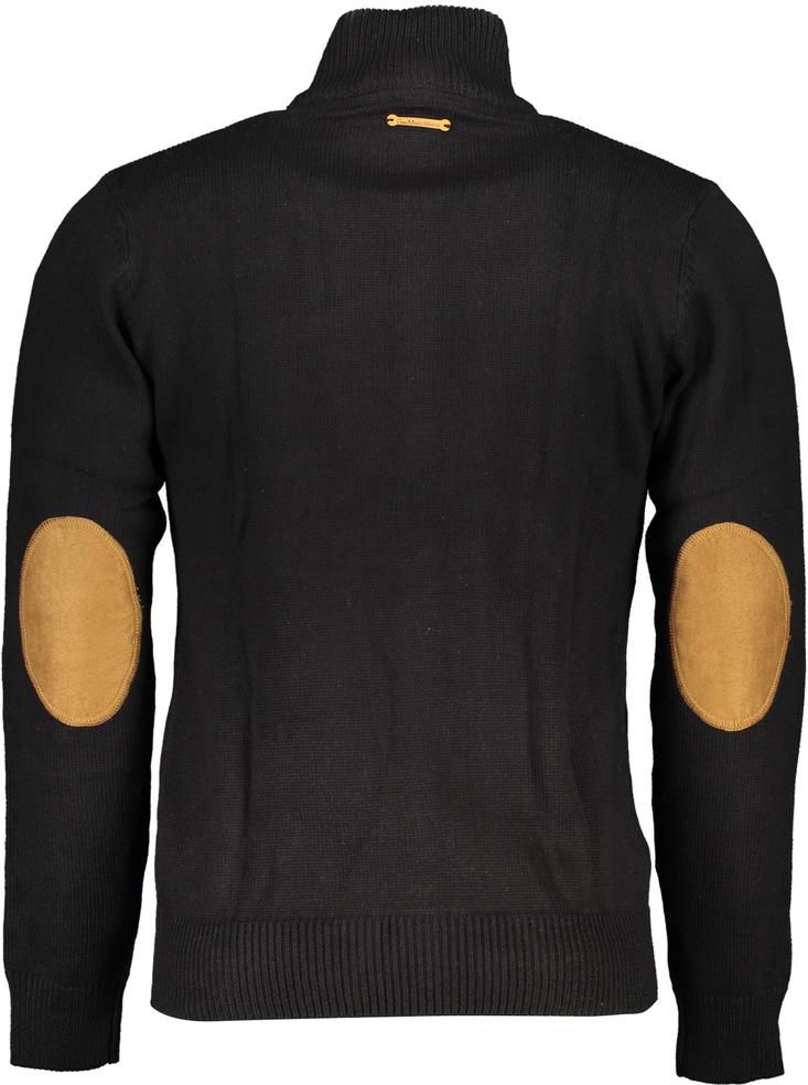 Gianmarco Venturi Black Cotton Men Cardigan