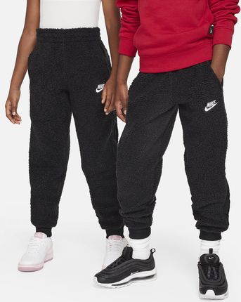 Spodnie Zimowe Dla Dużych Dzieci Nike Sportswear Club Fleece - Czerń