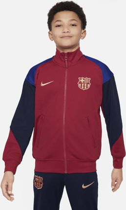 Dzianinowa kurtka piłkarska dla dużych dzieci Nike Dri-FIT FC Barcelona Academy Pro (wersja trzecia) - Czerwony