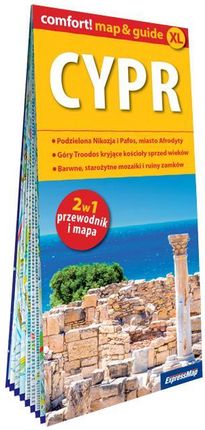 Cypr; laminowany map&guide (2w1: przewodnik i mapa)