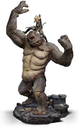 Iron Studios Lord Of The Rings Deluxe Art Scale Statue 1/10 Cave Troll and Legolas 72cm