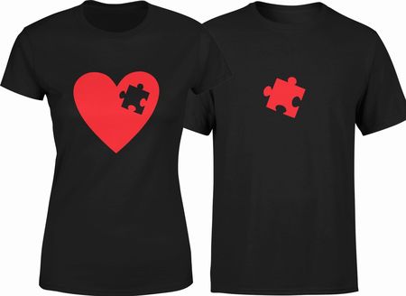 Puzzle brakujący element dla zakochanych koszulki dla par