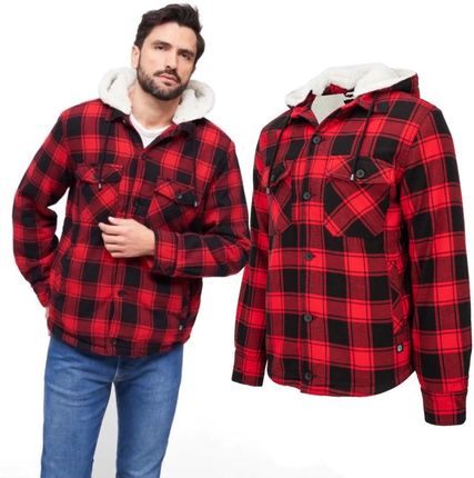 Kurtka Brandit Lumber Hooded Red/Black Checkered XL