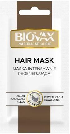 L'Biotica Biovax Argan Makadamia Kokos Maska Intensywnie Regenerująca 20 ml