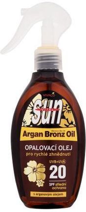 Vivaco Sun Argan Bronz Suntan Oil Spf20 Preparat Do Opalania Ciała 200 ml