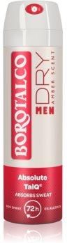 Borotalco Men Dry Dezodorant W Sprayu 72 godz. Zapachy Amber 150 ml