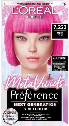 L'Oréal Paris Préférence Meta Vivids Semi-Permanentna Farba Do Włosów Odcień 7.222 Meta Pink 75 ml