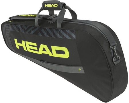 Head Torba Tenisowa Base Racquet Bag S X 3 Black Yellow Czarne