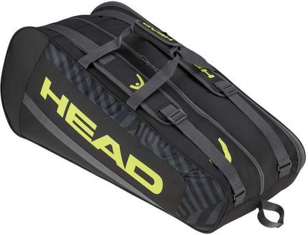 Head Torba Tenisowa Base Racquet Bag M X 6 Black Yellow Czarne