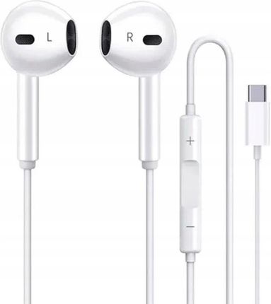 Słuchawki douszne EarPods USB-C Typ-C przewodowe z mikrofonem do Apple iPad iPhone 15 / Pro / Plus / Max (HQ)