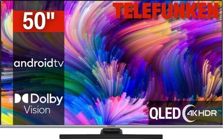 Telewizor QLED Telefunken D50Q701X2CW 50 cali 4K UHD