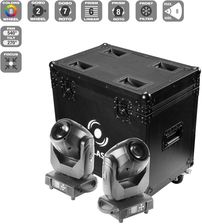 Flash 2x Moving Head LED 150W Spot ver. 0523 + Case - zestaw (F7100769)
