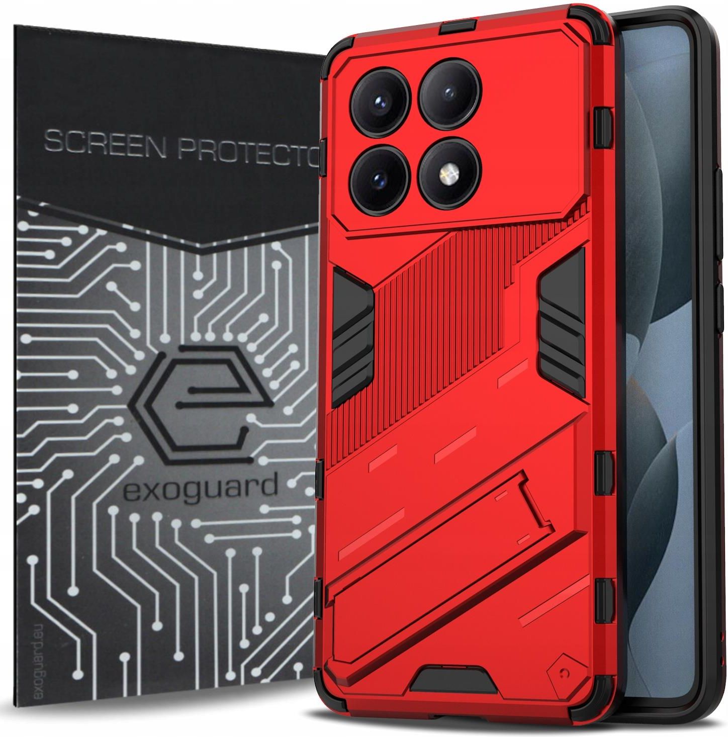 Exoguard Etui Pancerne Case Cover Obudowa Futerał Szkło Do Xiaomi Poco X6 Pro 5g Etui Na 0862