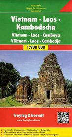 Wietnam Laos Kambodza mapa 1:900 000 Freytag & Berndt