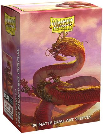 Arcane Tinmen Dragon Shield Koszulki na karty Art Sleeves Standard Matte Dual Year of the Wood Dragon (100)