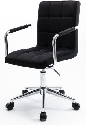 Krzesło Biurowe Czarne Velvet Obrotowe Fotel Sr