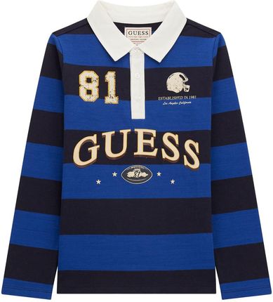 Dziecięca Koszulka z długim rękawem Guess Heavy Jersey LS Polo L4Rp01Kc334-Sc88 – Niebieski