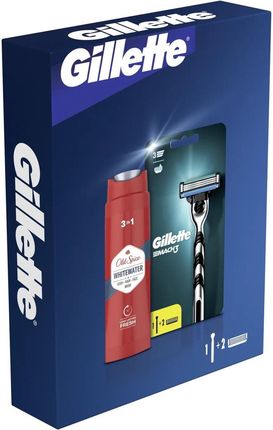 Gillette Prezentowy zestaw kosmetyków maszynka, wkłady, żel