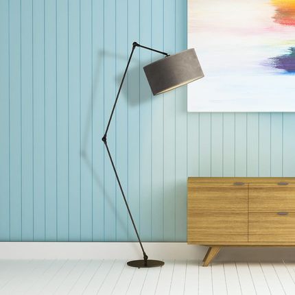 Pannalampa Regulowana Lampa Stojąca Do Salonu Z Designerskim Abażurem Zoe Velur L1468