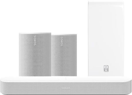 Sonos Beam Gen 2 + Sub Gen 3 + Era 100 x 2 biały