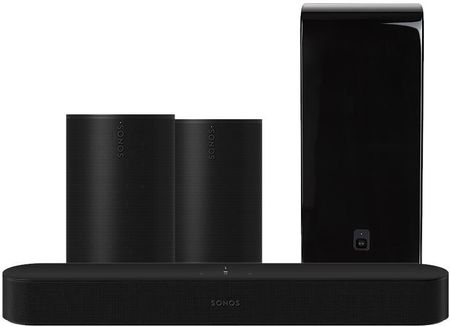 Sonos Beam Gen 2 + Sub Gen 3 + Era 100 x 2 czarny