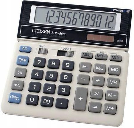 Kalkulator Biurowy Citizen 12-Cyfrowy, 154X152Mm, Czarno-Biały (1748)