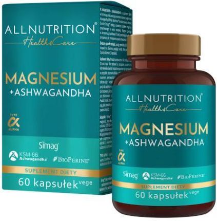 Sfd Allnutrition Health & Care Magnesium + Ashwagandha 60 Kaps.
