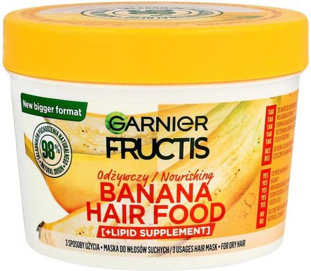 Garnier Fructis Hair Food Maska Odżywcza Do Włosów Suchych Banana 400 ml