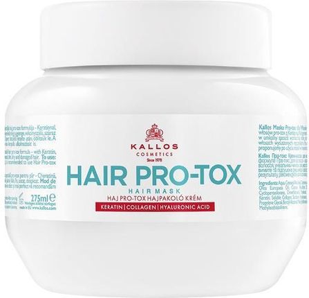 Kallos Hair Pro-Tox Mask Maska Do Włosów Z Keratyną Kolagenem I Kwasem Hialuronowym 275 ml