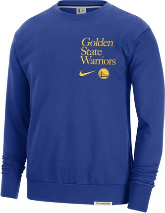 Męska Bluza Dresowa Z Półokrągłym Dekoltem Nike Dri-Fit Nba Golden State Warriors Standard Issue - Niebieski
