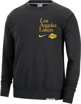 Męska Bluza Dresowa Z Półokrągłym Dekoltem Nike Dri-Fit Nba Los Angeles Lakers Standard Issue - Czerń