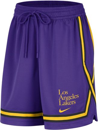 Damskie Spodenki Do Koszykówki Z Grafiką Nike Dri-Fit Nba Los Angeles Lakers Fly Crossover - Fiolet