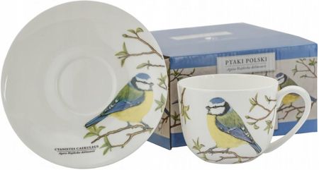 Mcp Porcelanowa Filiżanka Modraszka Ptaki Polski Prosto Od Ilustratorki 280ml