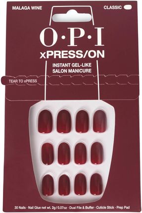 Opi Xpress/On Malaga Wine Press On Nails Gel-Like Salon Manicure