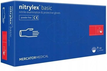 Mercator Medical Rękawice Rękawiczki Nitrylowe 100szt. R L Medyczne