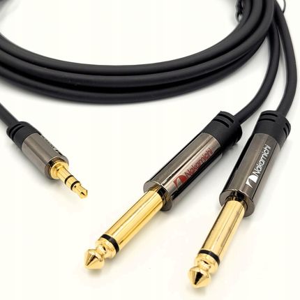 Nakamichi Kabel Przewód Mini Jack 3,5Mm 2Jack 6,3Mm Mono 3M