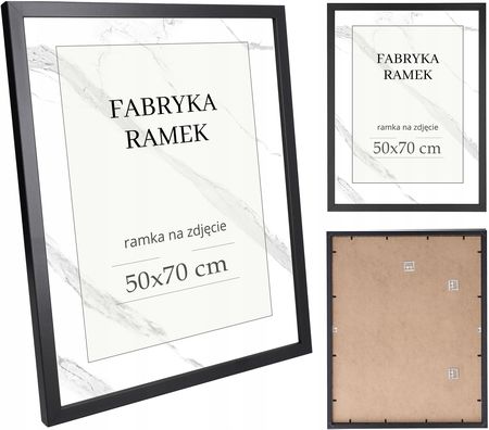 Fabryka Ramek Ramka 50x70 ramki na zdjęcia B2 czarna rama