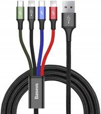 Baseus Usb 4W1 Usb-C / 2X Micro 3 5A 1.2M Czarny (CA1T4A01)